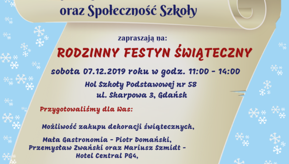 VIII Rodzinny Festyn Świąteczny w SP 58 – 7.12.2019