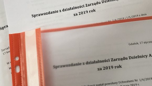 Sprawozdanie z działalności Zarządu Dzielnicy Aniołki za 2019 rok