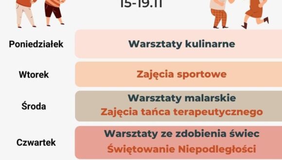 Plan zajęć dla seniorów na 15-19.11.2021 r.