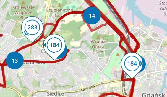 Ewaluacja wprowadzonych zmian w przebiegu linii autobusowych 131, 184, 283 Ewaluacja wprowadzonych zmian w przebiegu linii autobusowych 131, 184, 283