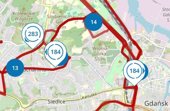 Ewaluacja wprowadzonych zmian w przebiegu linii autobusowych 131, 184, 283 Ewaluacja wprowadzonych zmian w przebiegu linii autobusowych 131, 184, 283