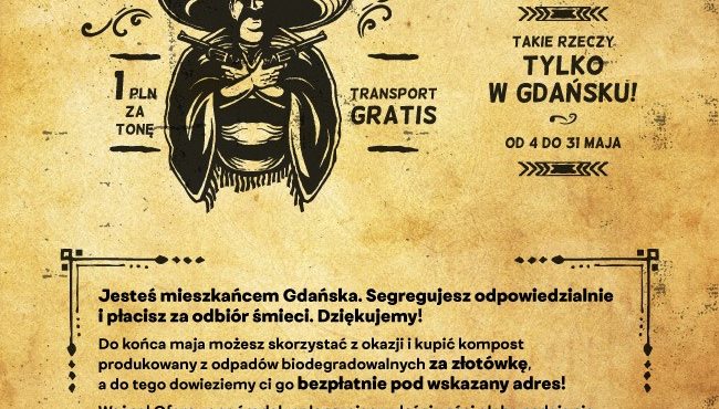 Kompost za złotówkę i transportem gratis w obrębie Gdańska – majowa oferta dla mieszkańców