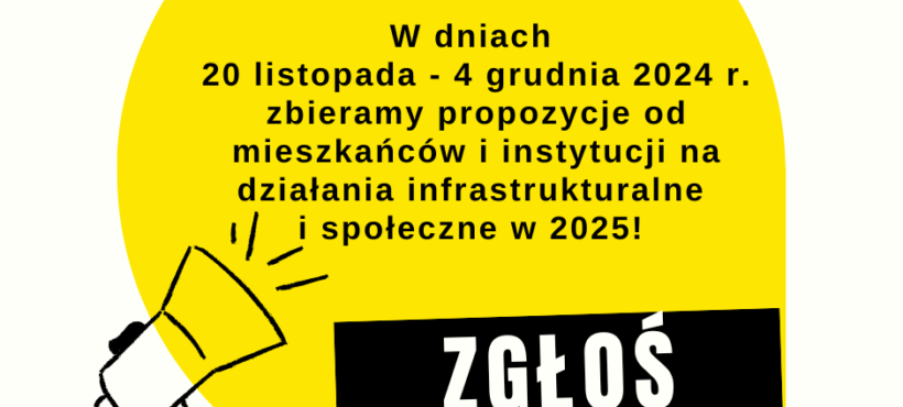 Konsultacje projektu budżetu Dzielnicy Aniołki na rok 2025 – I ETAP 20.11-4.12.2024