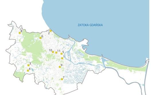 Mapa punktów poboru worków z piaskiem