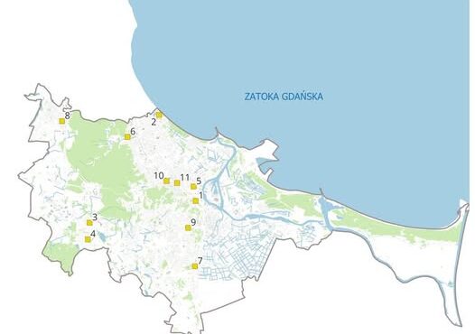 Mapa punktów poboru worków z piaskiem