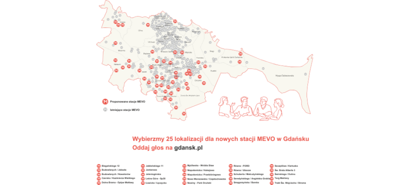 Głosowanie na nowe lokalizacje stacji MEVO