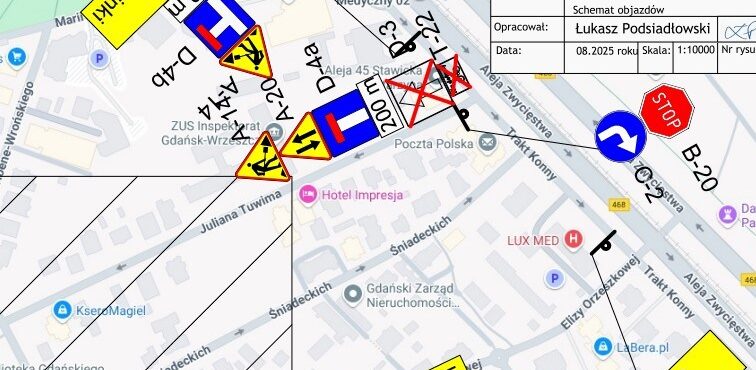 Czasowe wprowadzenie ruchu dwukierunkowego na ul. Tuwima